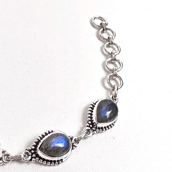 Pulseira Indiana Labradorita Trabalhada - Imagem 3