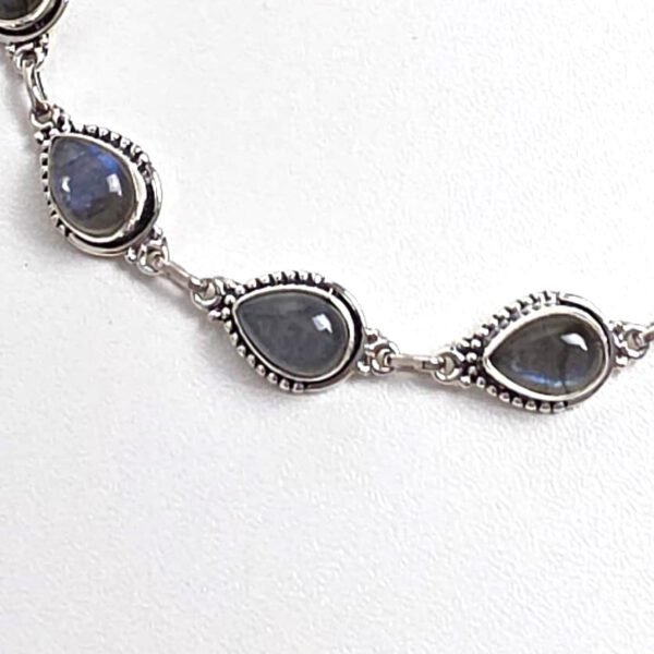 Pulseira Indiana Labradorita Trabalhada - Imagem 2