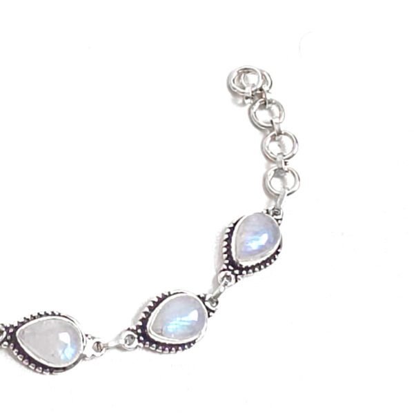 Pulseira Indiana Pedra da Lua  Trabalhada - Imagem 2