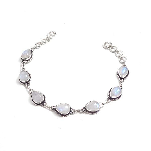 Pulseira Indiana Pedra da Lua  Trabalhada