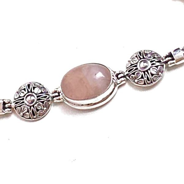 Pulseira Indiana Quartzo Rosa Central - Imagem 2