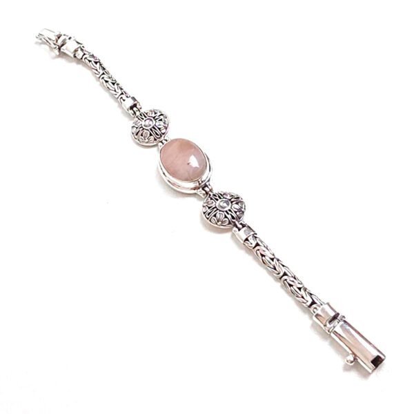 Pulseira Indiana Quartzo Rosa Central - Imagem 3