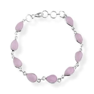 Pulseira Indiana Quartzo Rosa Gota