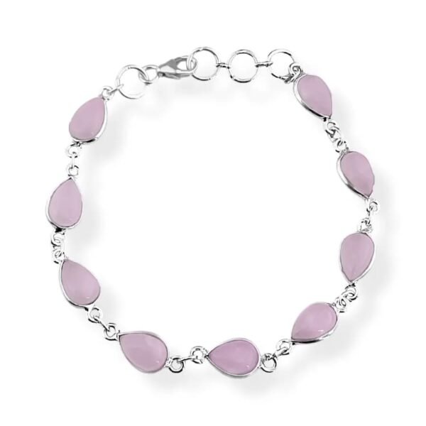 Pulseira Indiana Quartzo Rosa Gota