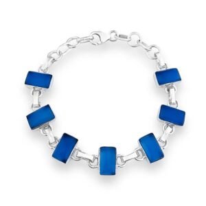 Pulseira Indiana Retangular Calcedônia