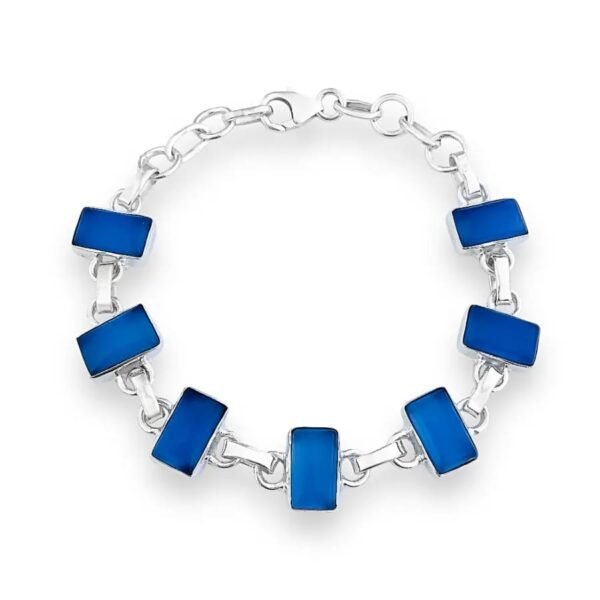 Pulseira Indiana Retangular Calcedônia