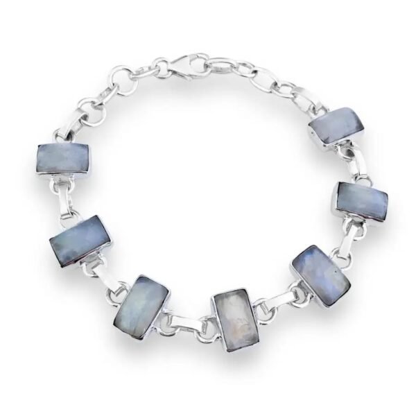 Pulseira Indiana Retangular Pedra da Lua