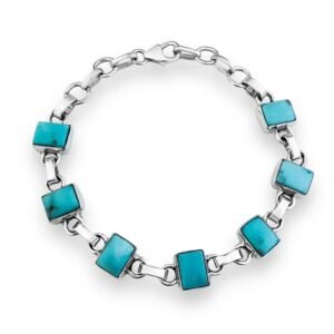 Pulseira Indiana Retangular Turquesa