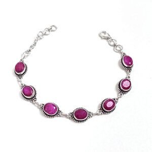Pulseira Indiana Rubi Trabalhada