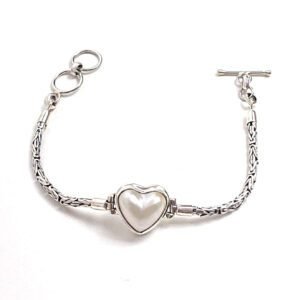 Pulseira Tailandesa Coração de Pérola