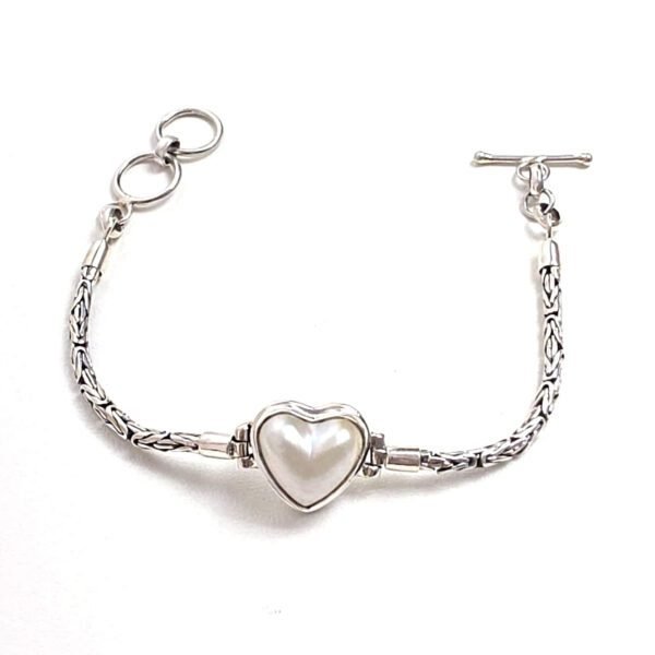 Pulseira Tailandesa Coração de Pérola
