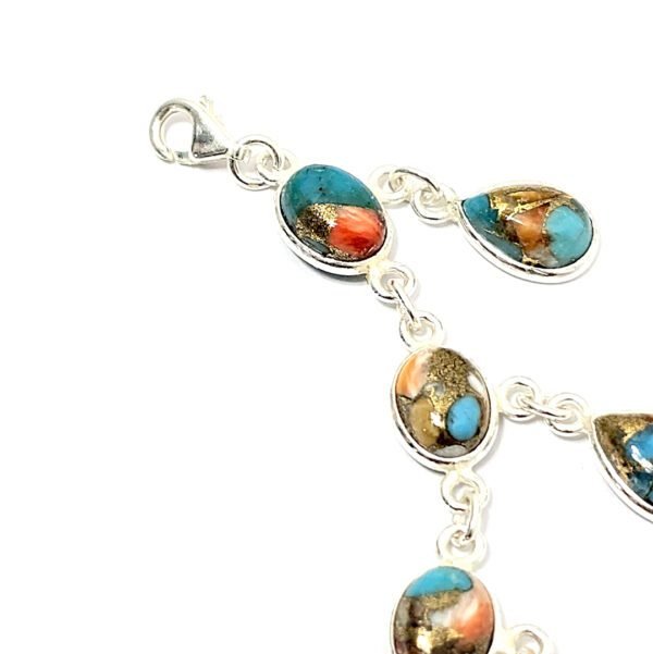Tornozeleira e Choker Turquesa Laranja - Imagem 3