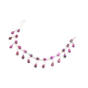 Tornozeleira e Choker Turquesa Rosa