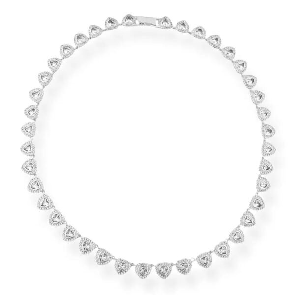 Colar Corações Moissanite
