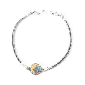 Pulseira Pedra Única Turquesa Oyster