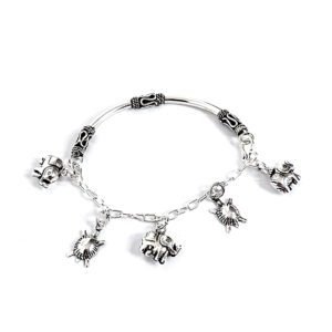 Bracelete Bali Elefante e Tartaruga