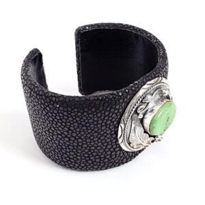 Bracelete Galuchat Turquesa