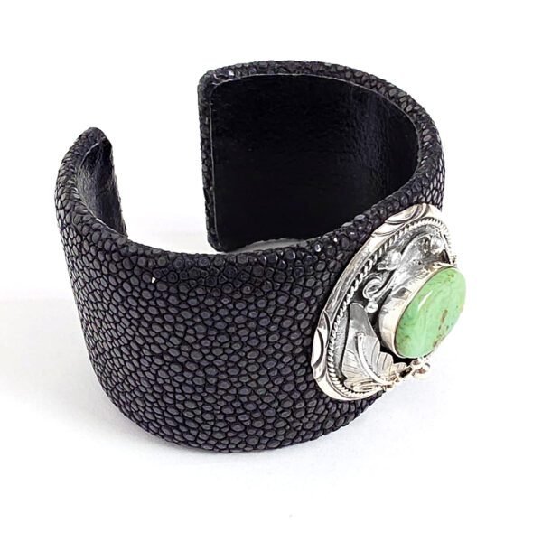 Bracelete Galuchat Turquesa