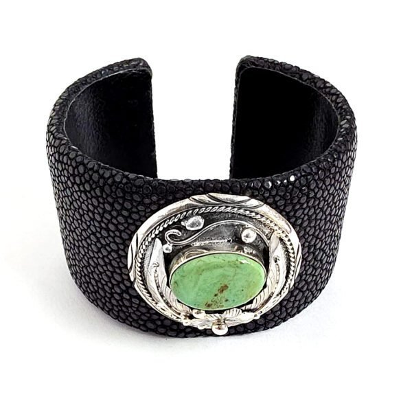 Bracelete Galuchat Turquesa - Imagem 3