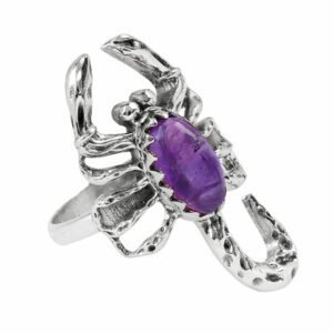Anel Escorpião com Ametista