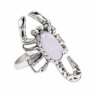 Anel Escorpião com Pedra da Lua