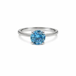 Anel Moissanite Azul
