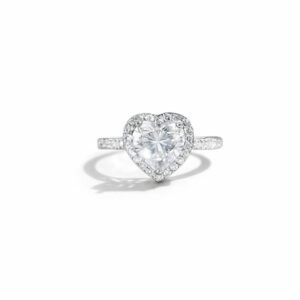 Anel Moissanite Coração