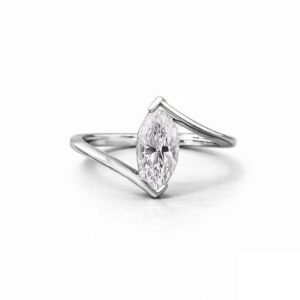 Anel Moissanite Navete