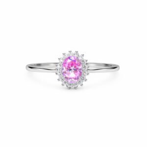 Anel Moissanite Oval Rosa