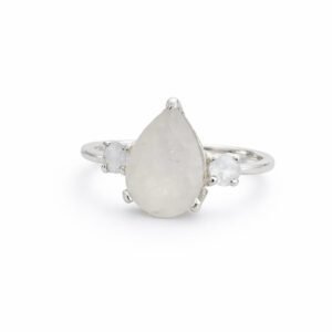 Anel Pedra da Lua Gota