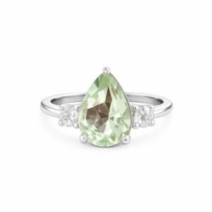 Anel Prasiolita Gota
