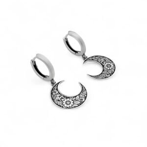 Brinco Argola Lua Floral