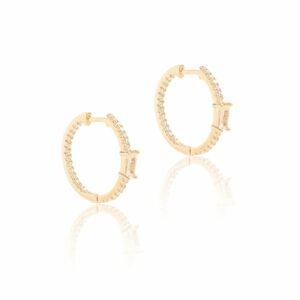 Brinco Argola com Lab Grown Morganita