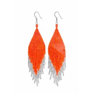 Brinco Miçanga Japonesa Laranja