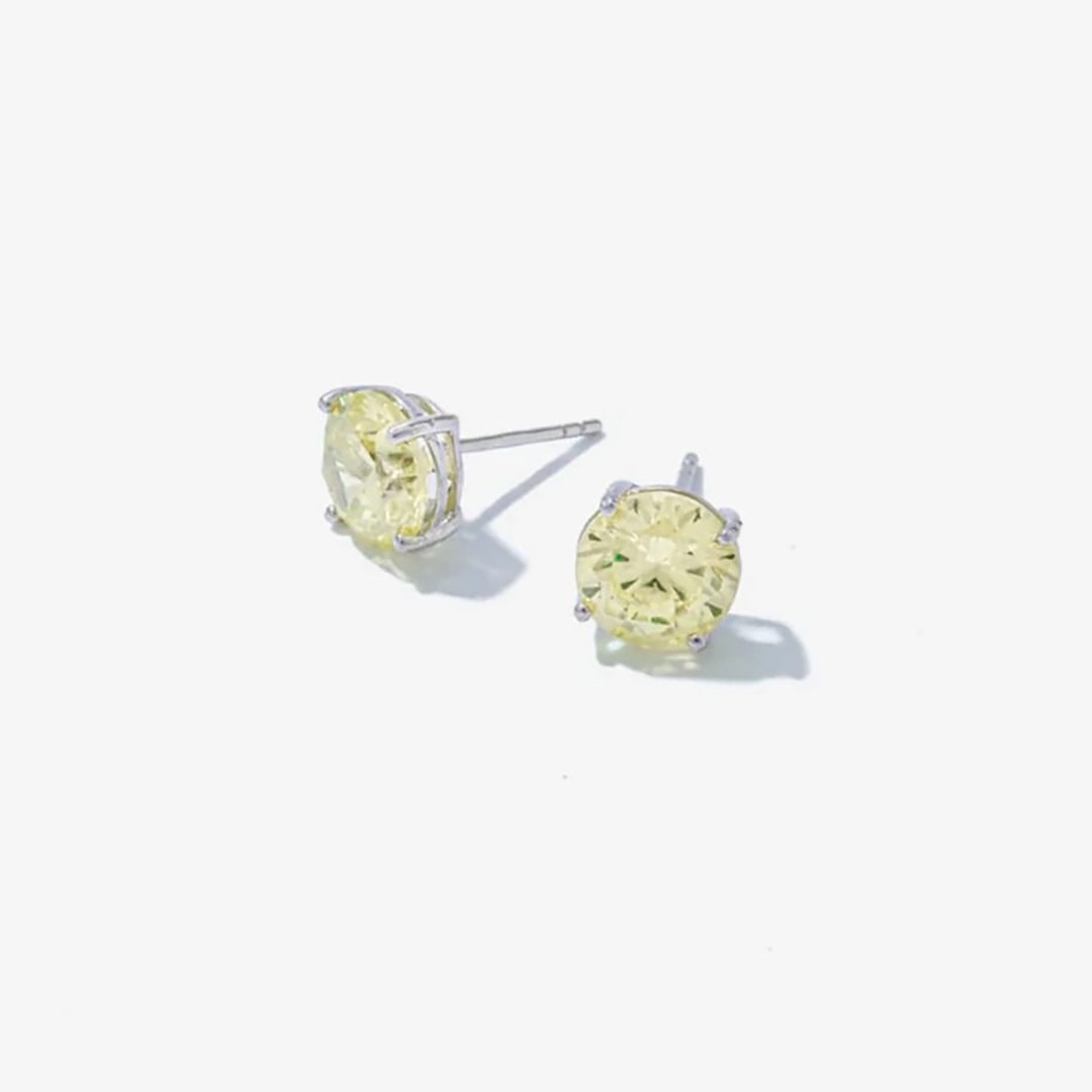 Brinco Ponto de Luz Yellow Fancy 6mm