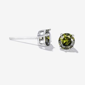 Brinco Ponto de Luz cor Peridoto 6mm