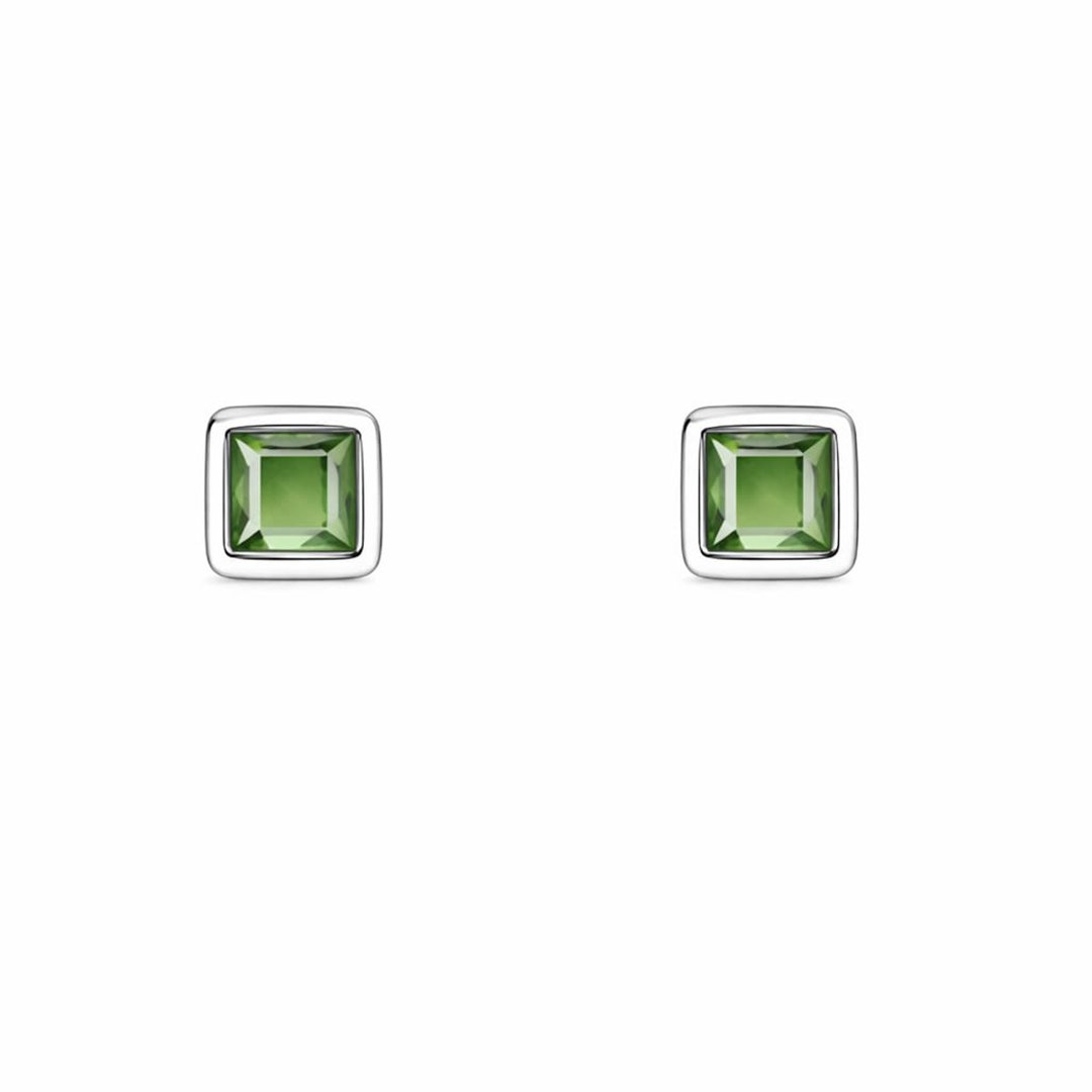 Brinco Quadrado Peridoto P