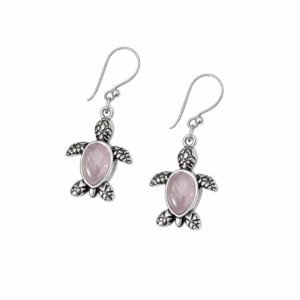 Brinco Tartaruga Quartzo Rosa