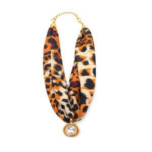 Lenço Onça com Pingente