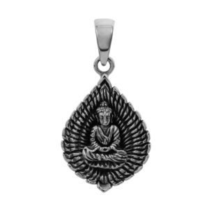 Pingente Buda na Folha