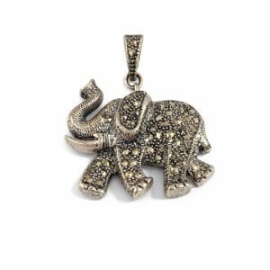 Pingente Elefante Marcassita