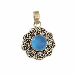 Pingente Flor Calcedônia