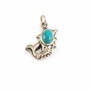 Pingente Golfinho Turquesa Howlita