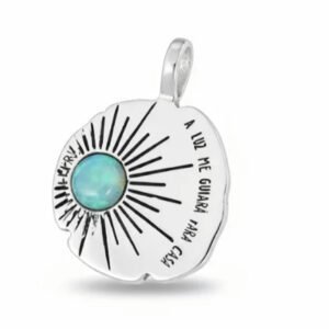 Pingente Medalha com Amazonita