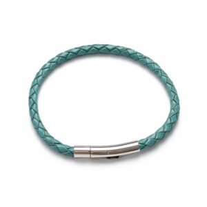 Pulseira Couro Turquesa